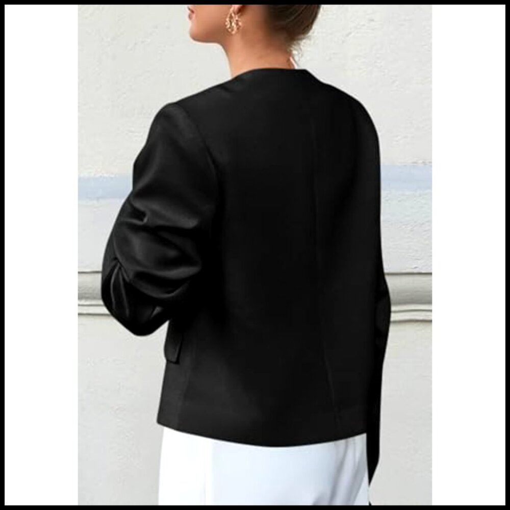 Women's Professional Blazer Polyester Elastane Lo… - image 4